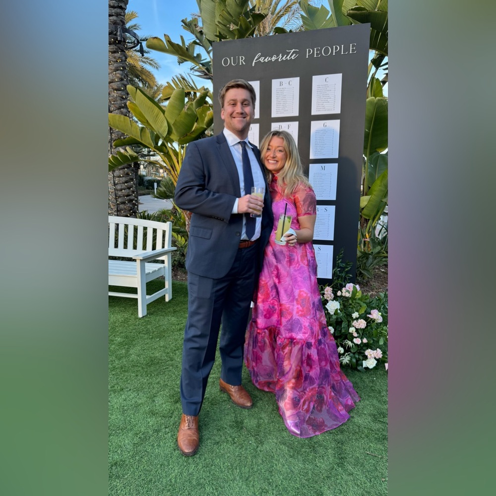 STAUD CALLUNA MAXI - worn once!! (Magenta Painted Floral Color)